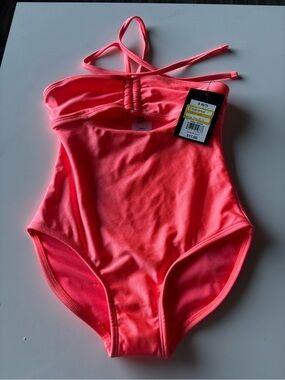 art class Kids One-Piece Swimsuit - Neon Coral